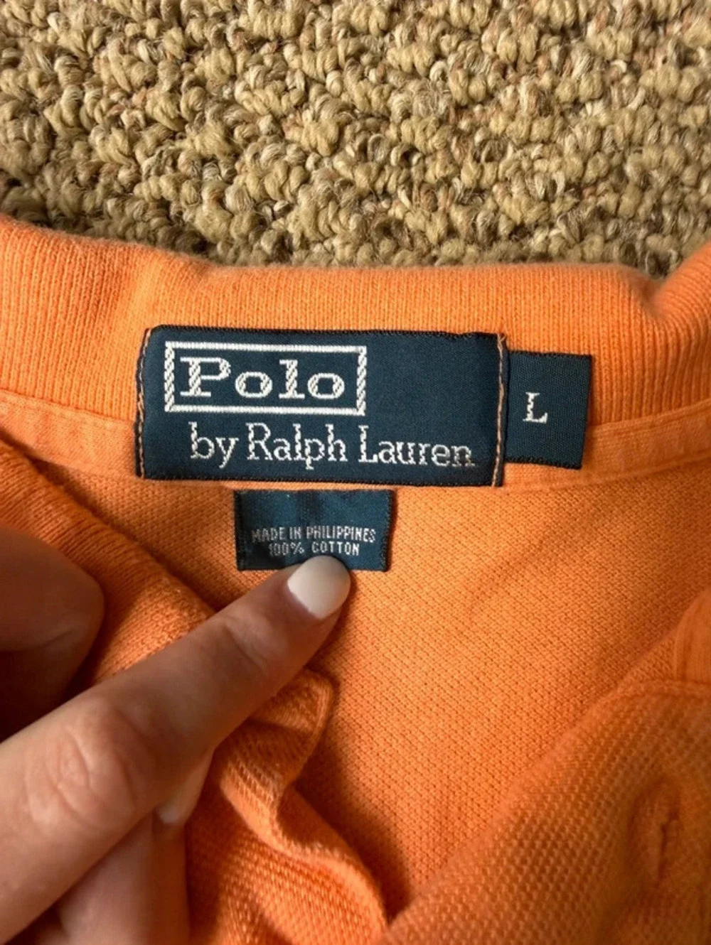 Polo Ralph Lauren orange cotton polo shirt